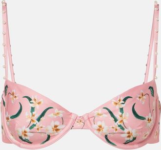Agua Bendita Top de bikini Magdalena floral