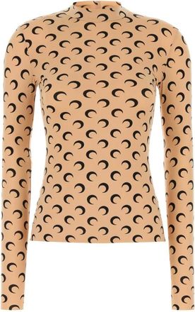 Marine Serre Mujer, Camisetas, Beige, Talla: M