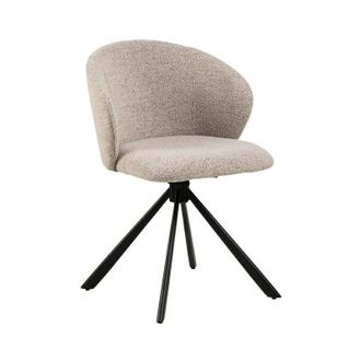 ebuy24 Sedia girevole imbottita beige Pippa Monza