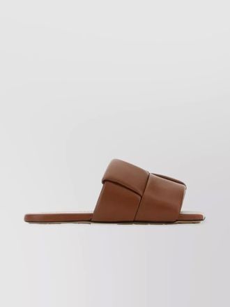Bottega Veneta leather flat slides