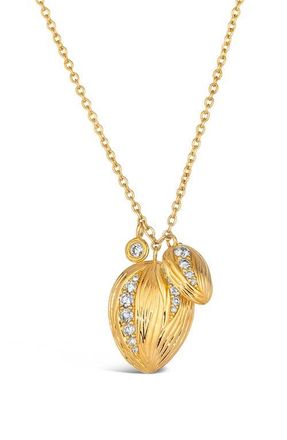 Hueb Amazonia Triple Pendant Diamond Necklace in 18K Yellow Gold at Nordstrom, Size 18