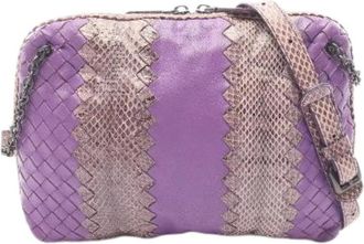 Bottega Veneta Pre-owned Borsa a spalla in pelle Intrecciato - - Pre-owned - Donna - Viola - ONE SIZE