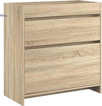 vidaXL Gabinete De Ba&ntilde;o Debajo Del Lavabo Roble Sonoma Vidaxl