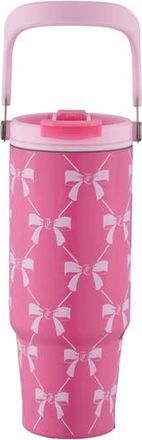 Juicy Couture 40-Ounce Stainless Steel Flip Fusion Water Tumbler in Pink Bows at Nordstrom Rack