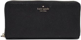 Kate Spade New York Portafoglio in pelle con zip a giro Pre-owned - Grigio