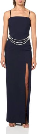 LIKELY Josie Pearl Chain Belt Gown In Navy