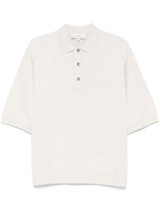 STUDIO NICHOLSON Rico polo shirt - men - Polyester/Polyester/Viscose - S - Neutrals