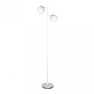 Fabrilamp Piantana Havana De 2xe14 Bianco/cromo 160x25x40 Cm