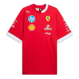 Puma x Scuderia Ferrari 2025 Replica Oversized-Fit Drivers T-Shirt Dark Cherry 713571-01