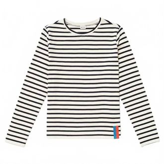 Kule Womens The Classic Top In Cream/navy