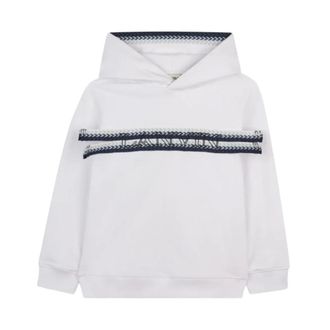 Lanvin Logo Hooded Sweatshirt - male - Lanvin - Kids Sweatshirts - White - 12 Y - Kids