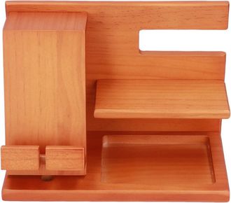 OEM Soporte Para Tel&eacute;fono De Bamb&uacute; De F&aacute;cil Montaje, Estante De Almacenamiento Para Mesita De Noche, Dise&ntilde;o Multifuncional, Textura Natural, Almacenamient