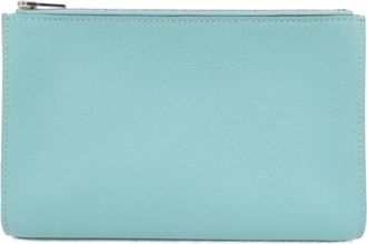 Herm&egrave;s Blue Atoll Blue Indigo Pouch (Pre-Owned)
