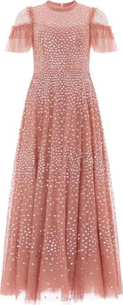 Needle & Thread Abito lungo con ruches - Rosa