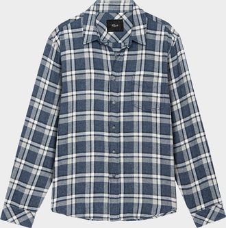 Rails Mens Lennox Brushed Cotton Plaid Button-Down Shirt