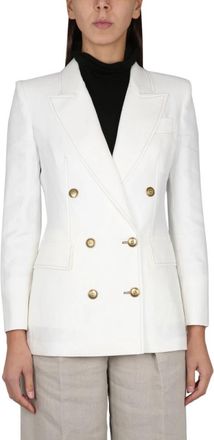 Max Mara Doublebreasted Button Closu - Dames - Blazers - Wit - M - Jassen
