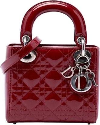 Dior Pre-owned Lady Dior - Dames - Vintage Handtas - Rood - ONE Size - Leer - Vintage