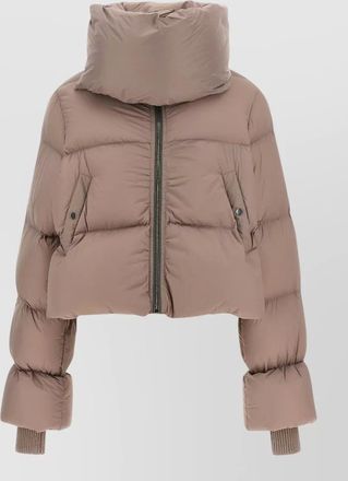 Rick Owens down quilted funnel neck cropped jacket