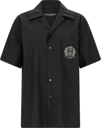 Dolce & Gabbana Black Hawaii Shirt