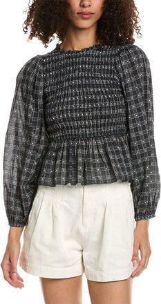 The Great. The Contessa Linen-Blend Top