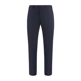 PT01 Geklede Pantalon met Getailleerde Pasvorm - Heren - Nette broeken - Blauw - 3XL - Leer - Broeken