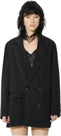 Undercover Asymmetrische Double-Breasted Blazer - Dames - Blazers - Zwart - XS - Polyester - Jassen