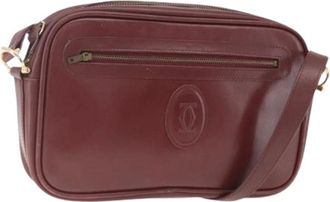 Cartier Pre-owned Cross Body Bags, female, Red, Size: ONE SIZE Pre-owned Leather Shoulder Bag