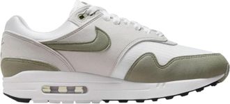 Nike Air Max 1 Sneaker in White / Light Army Suede Women Low-Top