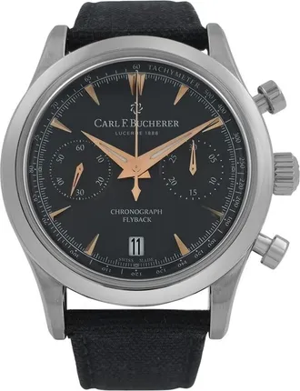 Bucherer Pre-owned Carl F. Bucherer Manero Chronograph Automatic Black Dial Mens Watch 10927.08