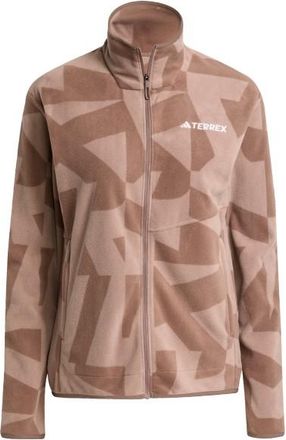 ADIDAS TERREX MT AOP Full Zip Fleece Fleecejacke f&uuml;r Damen | braun