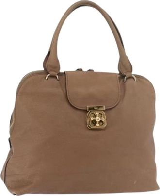 Chlo&eacute; Pre-owned Hand Bag - Dames - Vintage Handtas - Beige - ONE Size - Leer - Vintage