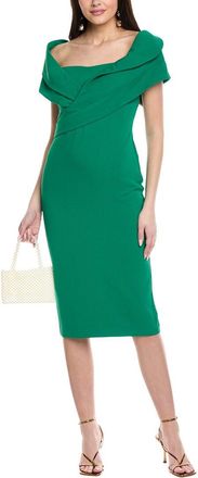 Badgley Mischka Off-Shoulder Sheath Dress
