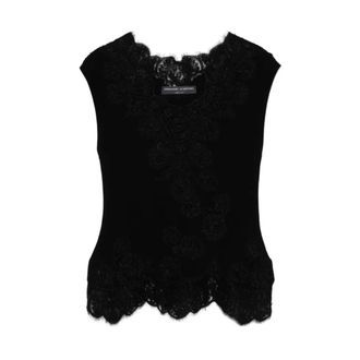 Ermanno Scervino Blouses, female, Black, Size: XS Knitted Top