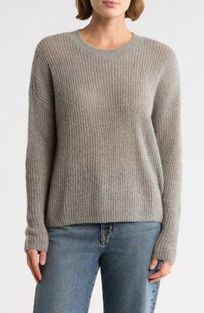 Madewell Ribbed Crewneck Sweater in Heather Ash at Nordstrom Rack, Size Xx-Large