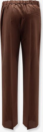 Hev&ograve; Mens Trousers Brown Linen