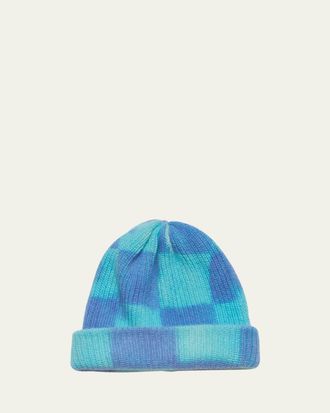 The Elder Statesman Chess Cashmere Beanie
