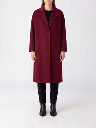 Max Mara S Max Mara Cappotto a vestaglia in pura lana vergine con cintura in vita