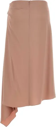 Stella McCartney Womens Pink Satin Skirt Dustyrose Exterior: Acetate Viscose Gonne