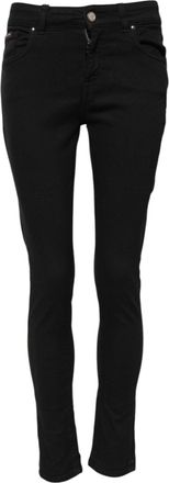 Dolce & Gabbana Womens Black Cotton Casual Skinny Denim Jeans Spandex Clothing
