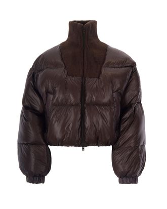 Diesel Plum Purple Warrior Nylon Down Jacket