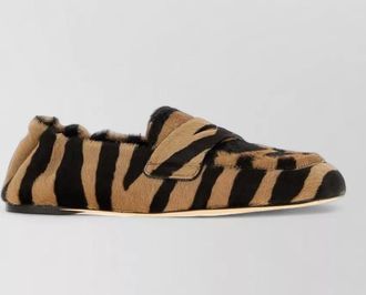 Stuart Weitzman leather printed loafers
