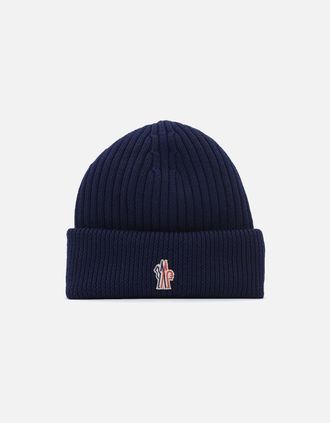 Moncler Mens Double Layered Beanie Hat - Navy - Size: 0