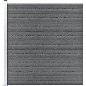 vidaXL Vidaxl - Pannello di Recinzione in wpc 175x186 cm Grigio