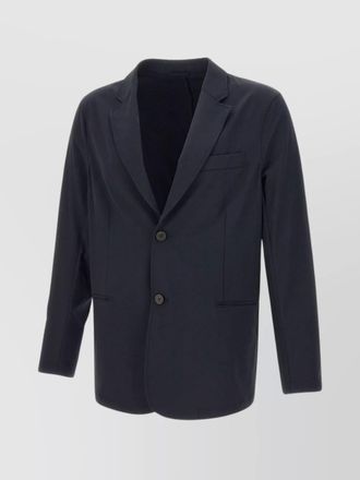 Emporio Armani tailored crepe blazer lapel collar