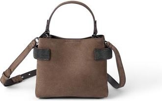 Brunello Cucinelli Small Top-Handle Essence bag in Brown at Nordstrom