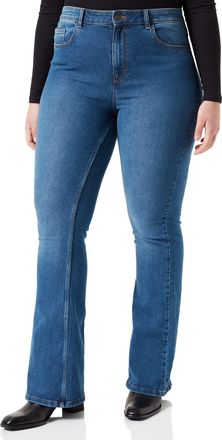 Pieces Womens PCPEGGY Flared HW Jeans MB NOOS BC Jeans, Medium Blue Denim, M