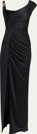 Versace Ruched Jersey Gown