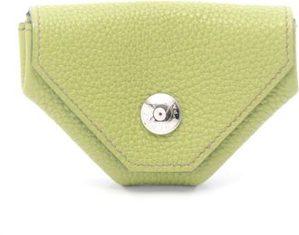 Herm&egrave;s Green Leather Coin Purse/Coin Case (Pre-Owned)