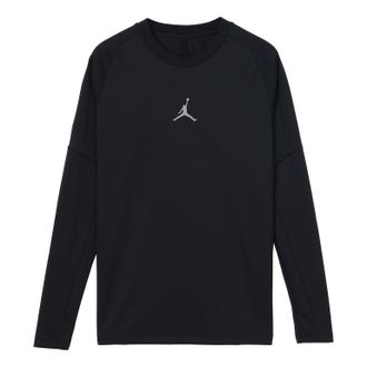 Nike Jordan Air Jordan DRI-FIT Logo Printing Round Neck Sports Pullover Long Sleeves Black DC9740-010