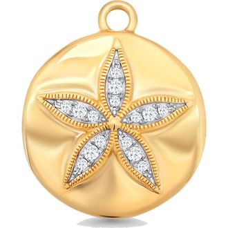 Sara Weinstock Papua Diamond Sand Dollar Charm in Yellow Gold at Nordstrom